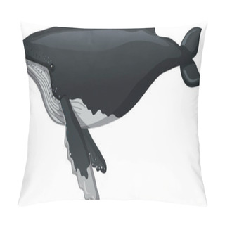 Personality  A Whale In Cartoon Style Isolated On White Background Illustration Pillow Covers