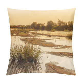 Personality  Shallowing Of Rivers And River Bush Plants Pillow Covers