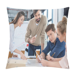 Personality  Business People On Meeting Pillow Covers