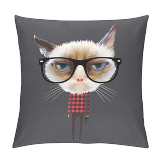 Personality  Funny Cartoon Cat Pillow Covers