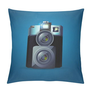 Personality  Photo Camera Illustration,  Vector Illustration   Pillow Covers