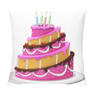Personality  Birthday Cake Cartoon Pillow Covers
