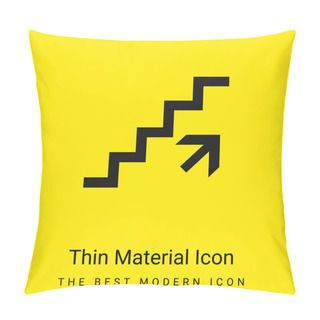 Personality  Ascending Stairs Signal Minimal Bright Yellow Material Icon Pillow Covers