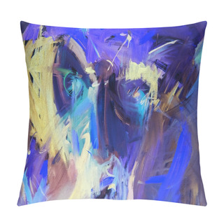 Personality  Blue Abstract Paintings Pillow Covers