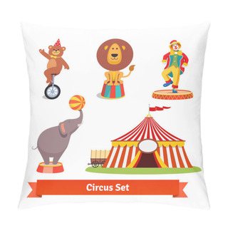 Personality  Circus Animals, Bear, Lion, Elephant Pillow Covers