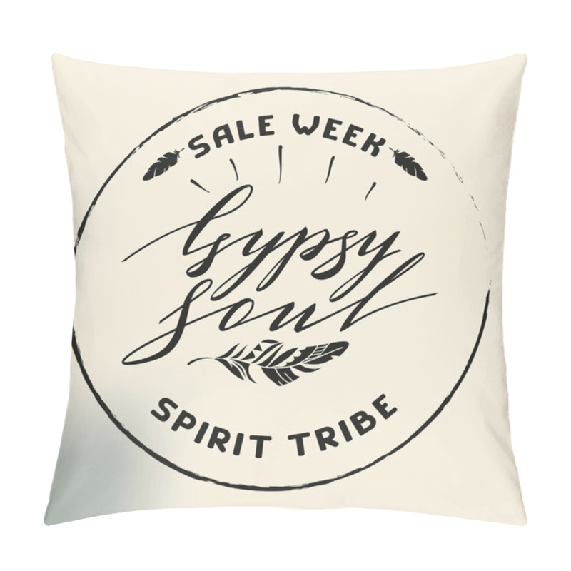 Personality  Vector Lettering Boho Style. Calligraphy Words pillow covers