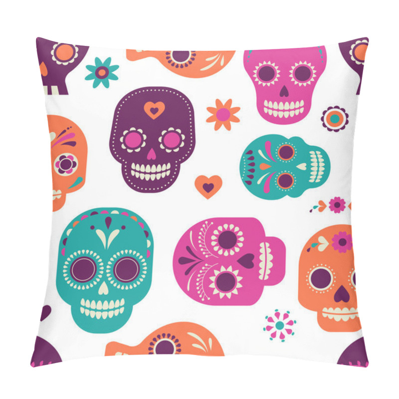 Personality  skull pattern, Mexican day of the dead pillow covers