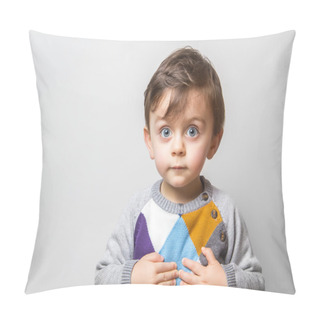 Personality  Child With Funny Look Pillow Covers