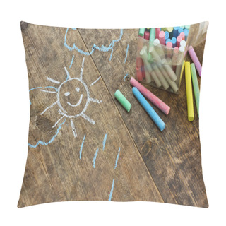 Personality  Child's Drawings And Coloured Chalk Pillow Covers