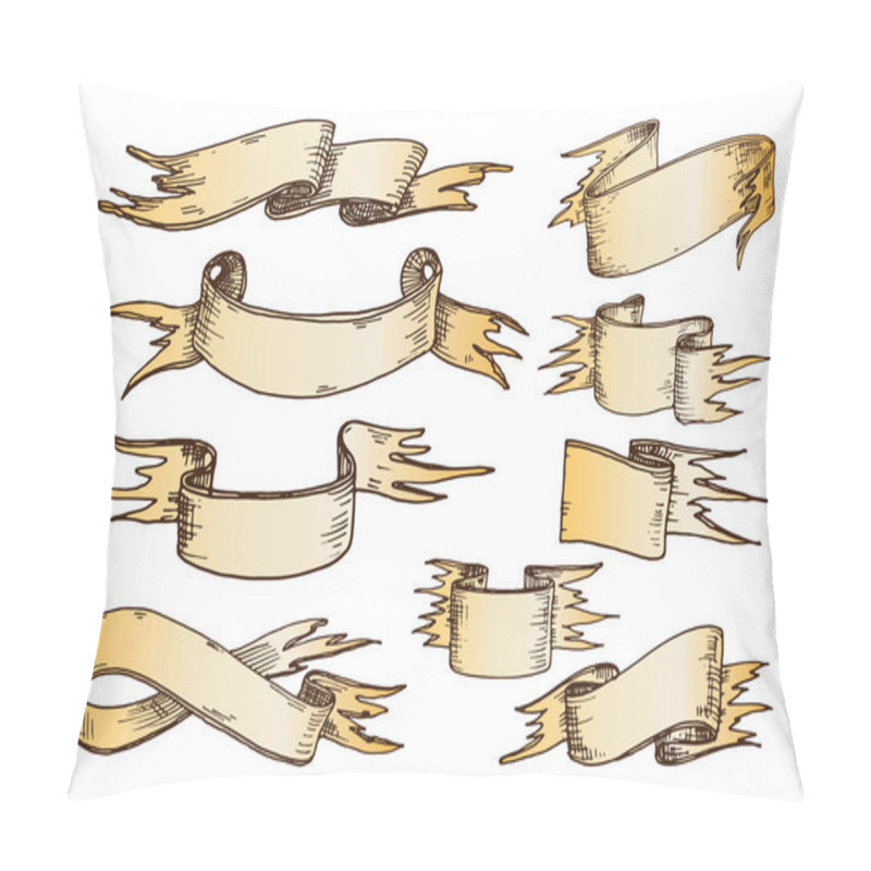 Personality  Hand drawn ribbons vector illustration. pillow covers