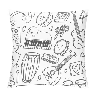 Personality  Vector Set Of Hand Drawn Doodle Music Icons Pillow Covers