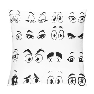 Personality  Outlined Cartoon Eyes Pillow Covers