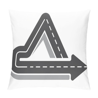 Personality  Looping Triangular Tarred Highway Pillow Covers