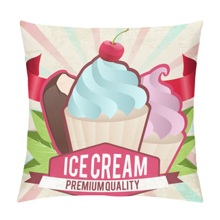Personality  Vintage Ice Cream Card Pillow Covers
