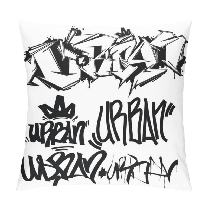 Personality  Vector Graffiti Tags - writing pillow covers