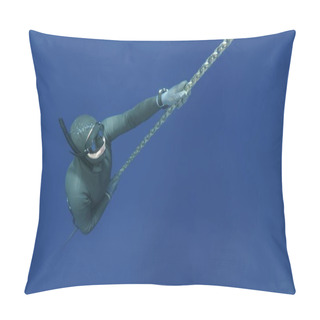 Personality  Freediver, Aegean Sea, Greece, Europe  Pillow Covers