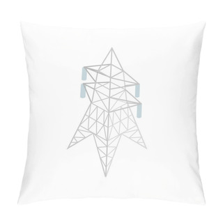 Personality  Pylon Power Icon, Isometric 3d Style Pillow Covers