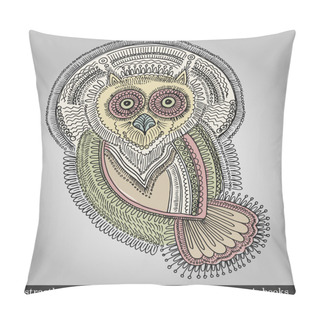 Personality  Vector Illustration Of Owl For Seamless Pattern And Children's Books Pillow Covers