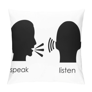 Personality  Speak And Listen Symbol Pillow Covers