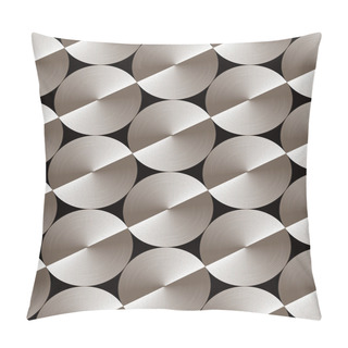 Personality  Optical Illusion, Seamless Pattern Of Glossy Circles With Hexagonal Grid. Pillow Covers
