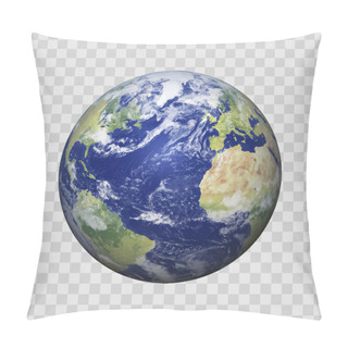 Personality  Realistic Earth With Shadow On Isolated Background Vector Eps10. Elements Of This Vector Furnished By NASA Pillow Covers