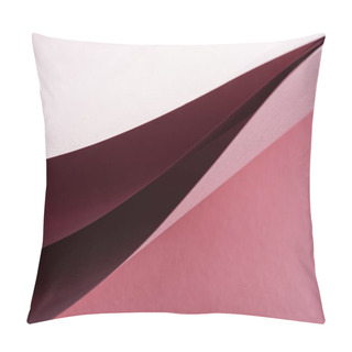 Personality  Blank And Colorful Sheets Of Paper On Pink Background With Copy Space  Pillow Covers