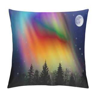 Personality  Colorful Aurora Borealis Pillow Covers