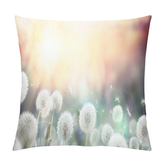 Personality  Field Of Dandelion In Sunset - Bokeh And Allergy Pillow Covers