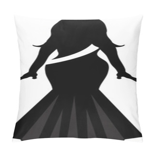 Personality  Clip Art Illustration Of Silhouette Of A Beauty Pageant Winner Pillow Covers