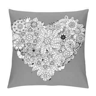 Personality  Heart Doodle Pillow Covers