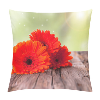 Personality  Red Gerbera Pillow Covers