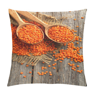 Personality  Red Lentils In The Wooden Spoons Pillow Covers