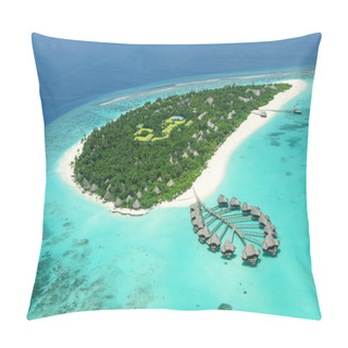 Personality  Tropical Island In Indian Ocean Maldives Pillow Covers