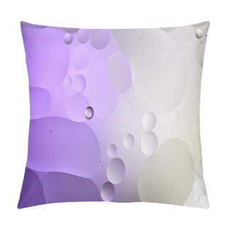 Personality  Abstract Purple And Grey Color Texture From Mixed Water And Oil Bubbles Pillow Covers