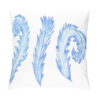 Personality  Frost Patterns Watercolor Illustration Pillow Covers