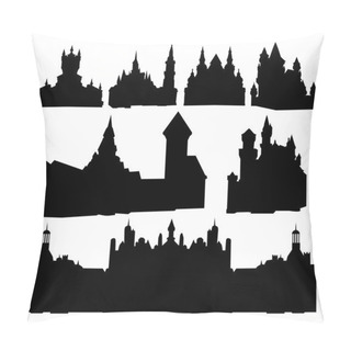 Personality  Set Of Castles Silhouettes Pillow Covers