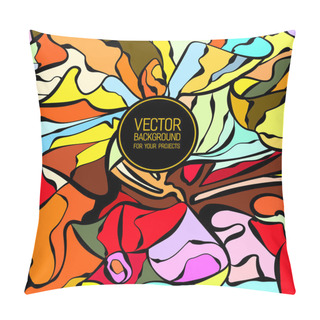 Personality  Colorful Abstract Vector Design With Impressionistic Style Pillow Covers
