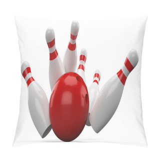 Personality  3D Bowling Ball Crashing Into The Pins... Pillow Covers