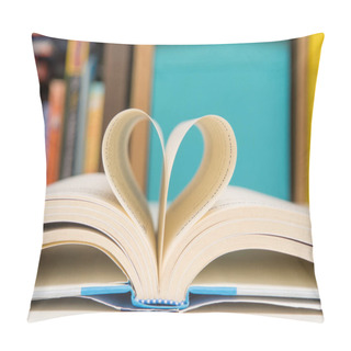 Personality  Love Learning. Open Book With Folded Pages Pillow Covers