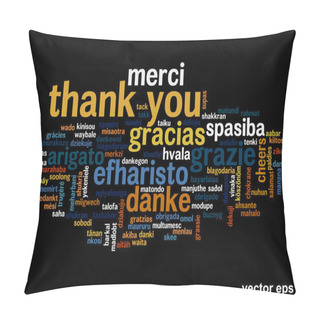 Personality  Thank You Word Cloud Pillow Covers