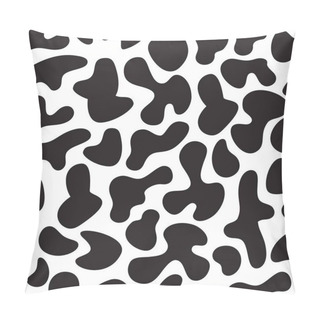 Personality  Black And White Abstract Modern Spotted Cow Skin Seamless Pattern Texture Background Pillow Covers