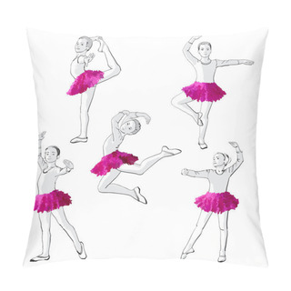 Personality  Ballerinas Little Girls Dancing Children Pillow Covers