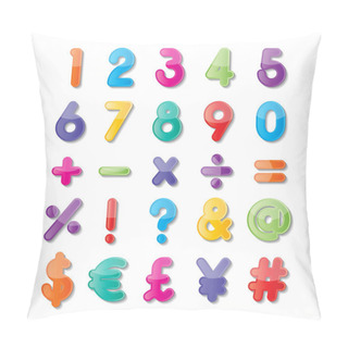 Personality  Paper Number And Symbol Pillow Covers