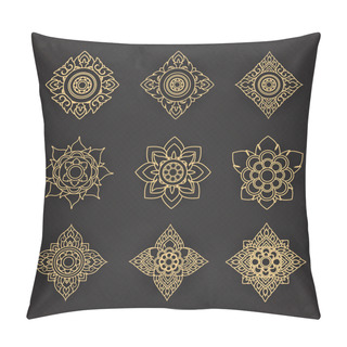 Personality  Vector Set Of  Thai Art Design Pillow Covers