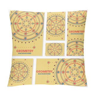 Personality  Old Retro Geometry Vintage Style Background Design Template Pillow Covers