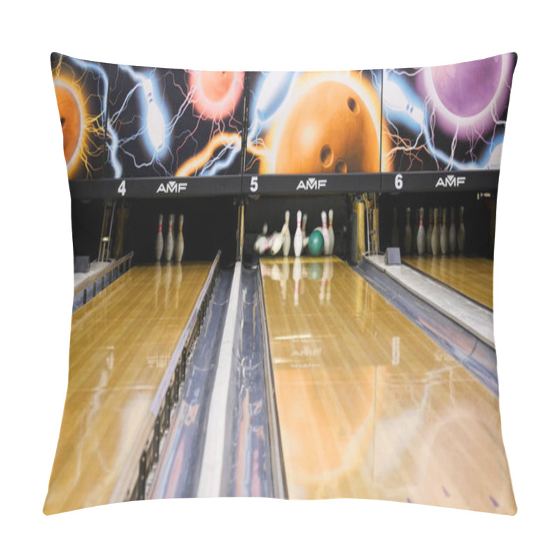 Personality  Bowling pins fly to the sides of a ball. Media. Bowling ball smashes the pins pillow covers