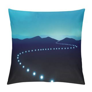 Personality  Hope Journey To Success Concept On Winding Road Pillow Covers