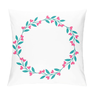 Personality  Beautiful Wreath Flowers Vector Design For Card Pillow Covers