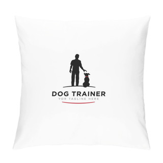 Personality  Dog Trainer Logo With Black Human Modern Logo, Dog Shit Down Pillow Covers