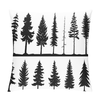 Personality  Conifer Tree Silhouettes Pillow Covers